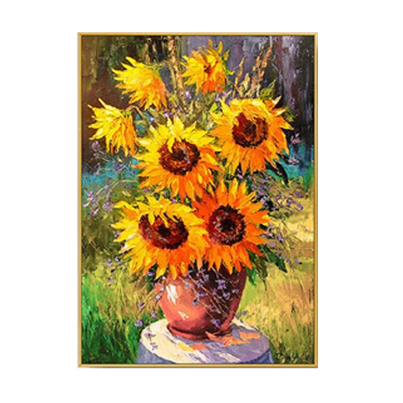 Large Flower Abstract Wall Art – Scandinavian Canvas Print
