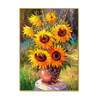 Large Flower Abstract Wall Art – Scandinavian Canvas Print