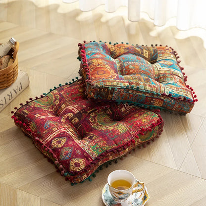 Square Floor Cushion – Thickened Seat Pillow for Bedroom & Balcony