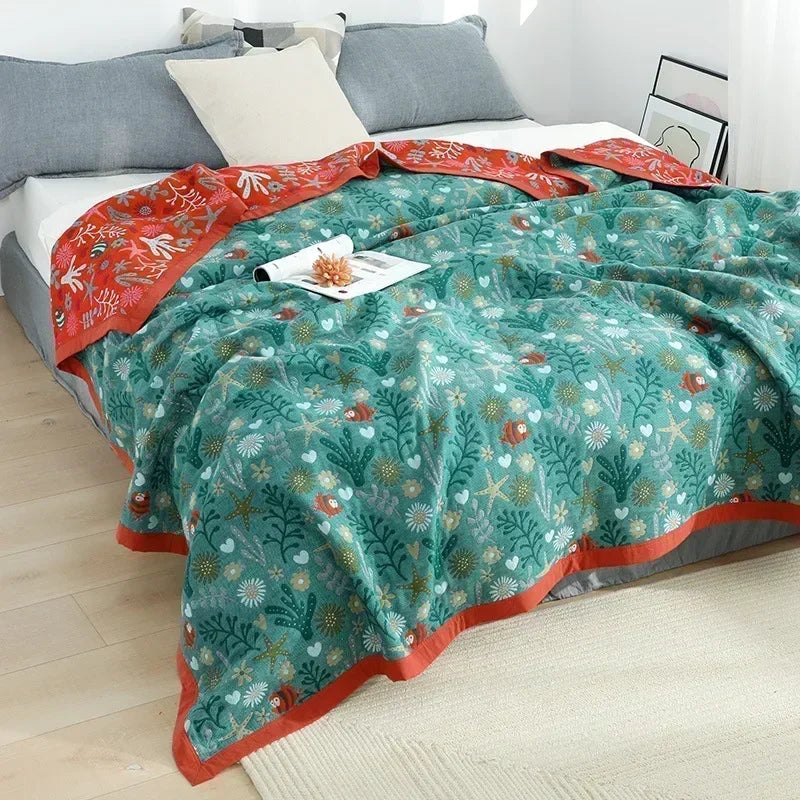 Boho Cotton Throw Blanket – Soft Nordic Bed & Sofa Blanket