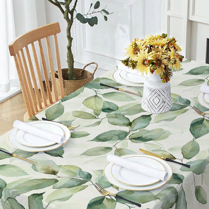 Palm Leaves Tablecloth – Waterproof Dining & Party Cover