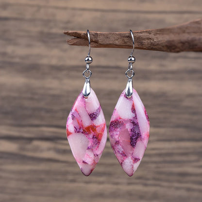 Women’s Emperor Jasper Dangle Earrings – Natural Healing Stone
