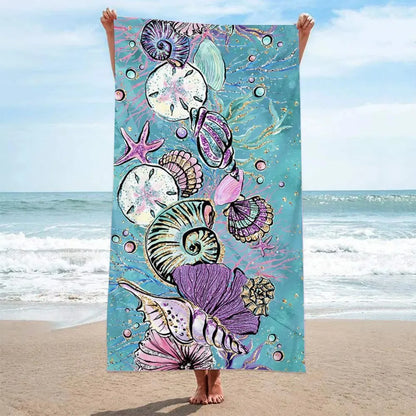 Sea & Shell Microfiber Beach Towel
