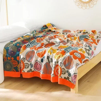Boho Cotton Throw Blanket – Soft Nordic Bed & Sofa Blanket