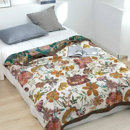 Boho Cotton Throw Blanket – Soft Nordic Bed & Sofa Blanket