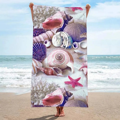 Sea & Shell Microfiber Beach Towel
