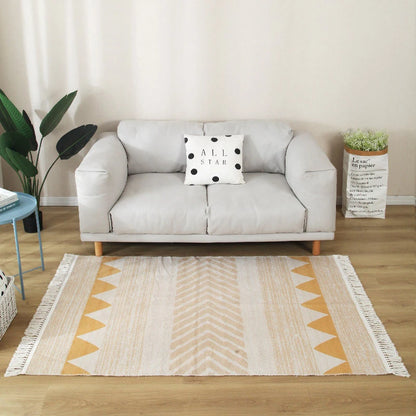Modern Nordic Kilim Rug – Geometric, Versatile Washable