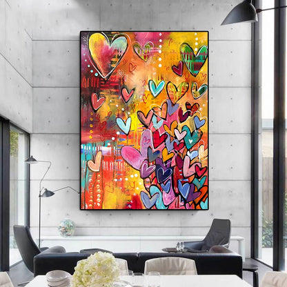 Colorful Graffiti Love Wall Art – Modern Canvas Print