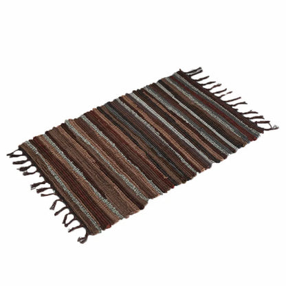 Colorful Knitted Striped Rug for Home