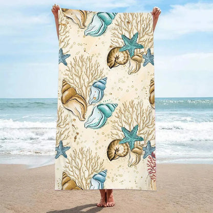 Sea & Shell Microfiber Beach Towel