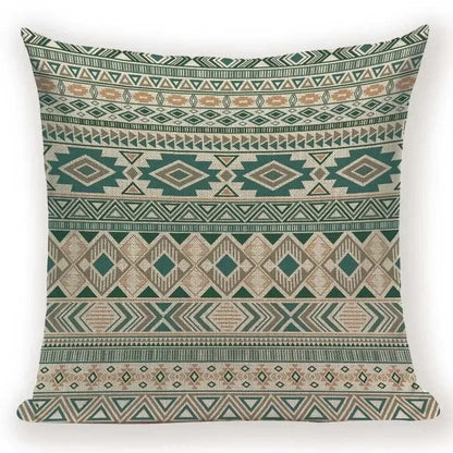 Retro Geometric Pillow Cover – Square Cushion Case for Sofa & Bed