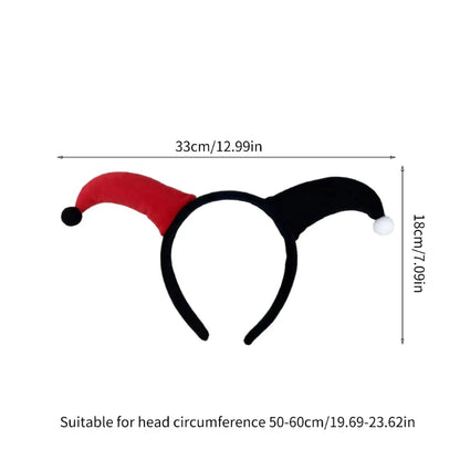 Adorkable Clown Horn Headpiece Proms Birthday Hairbands Fun Headwear Jester Circus Festive Hair Headwear