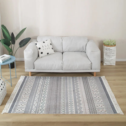Modern Nordic Kilim Rug – Geometric, Versatile Washable