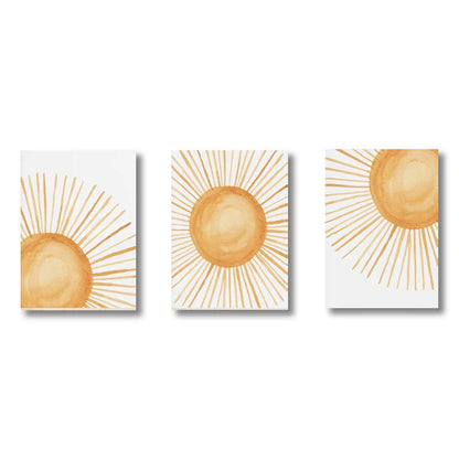 Rainbow Sunshine Wall Art – Set of 3 Nursery Posters