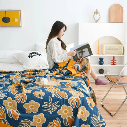 Boho Cotton Throw Blanket – Soft Nordic Bed & Sofa Blanket