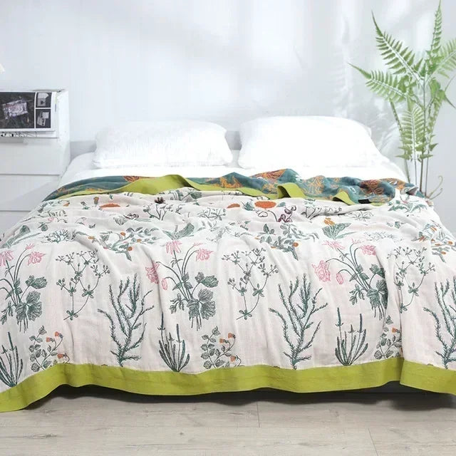 Boho Cotton Throw Blanket – Soft Nordic Bed & Sofa Blanket