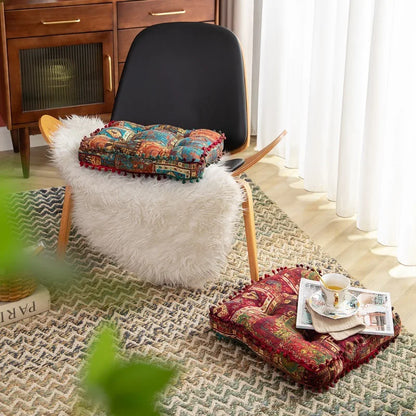 Square Floor Cushion – Thickened Seat Pillow for Bedroom & Balcony