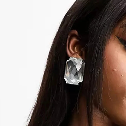 Stonefans Oversized Crystal Stud Earrings