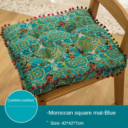 Cotton Linen Floor Pouf Ottoman