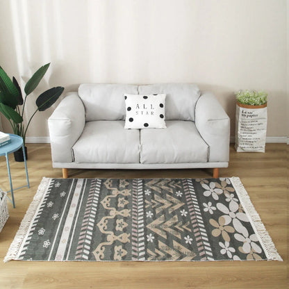 Modern Nordic Kilim Rug – Geometric, Versatile Washable