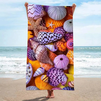 Sea & Shell Microfiber Beach Towel