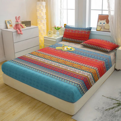Bohemia Fitted Bed Sheet – Double/Queen 180x200cm