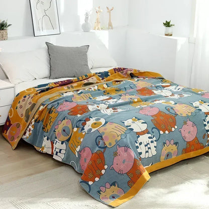 Boho Cotton Throw Blanket – Soft Nordic Bed & Sofa Blanket
