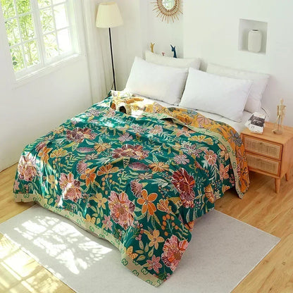 Boho Cotton Throw Blanket – Soft Nordic Bed & Sofa Blanket