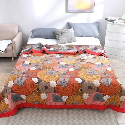 Boho Cotton Throw Blanket – Soft Nordic Bed & Sofa Blanket