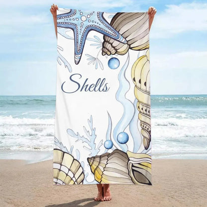 Sea & Shell Microfiber Beach Towel