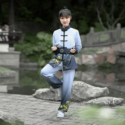 Kung Fu Martial Arts Costumes 2 Piece Set Perform Boy Tai Chi Uniform Children's Sets Outfit Kids Clothes Girls Wushu Baby Suit