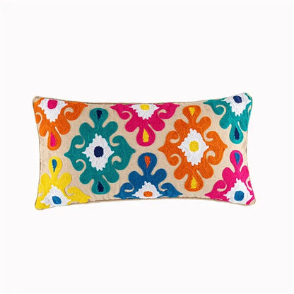 Vintage Boho Tufted Lumbar Pillow Cover