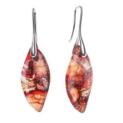 Women’s Emperor Jasper Dangle Earrings – Natural Healing Stone