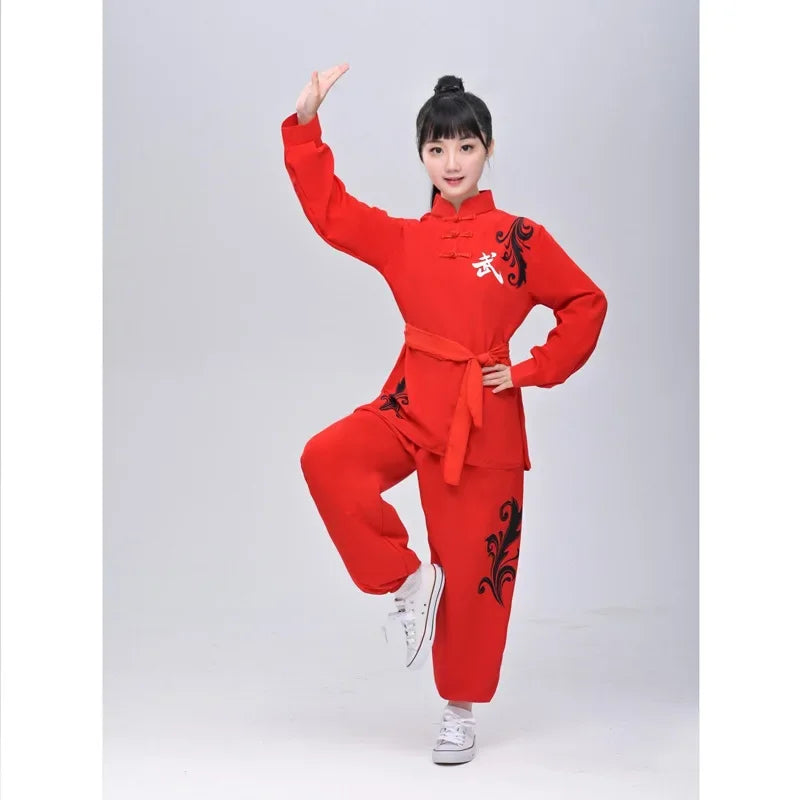Kung Fu Martial Arts Costumes 2 Piece Set Perform Boy Tai Chi Uniform Children's Sets Outfit Kids Clothes Girls Wushu Baby Suit