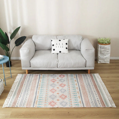 Modern Nordic Kilim Rug – Geometric, Versatile Washable