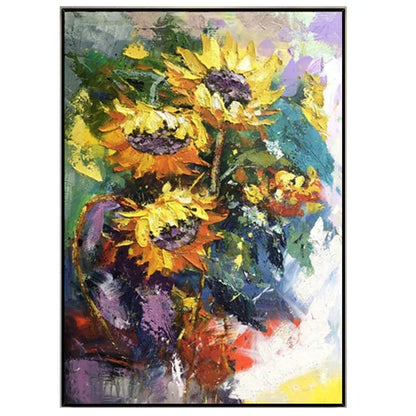 Large Flower Abstract Wall Art – Scandinavian Canvas Print