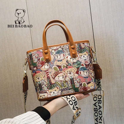 Women’s Shoulder Bag – Large Capacity Summer Cartoon Crossbody Tote