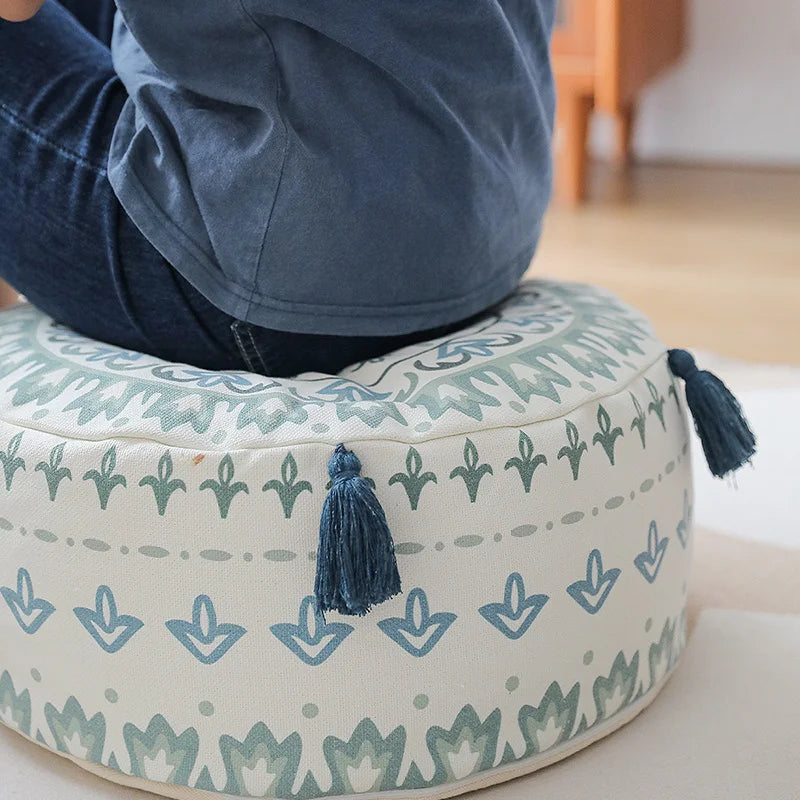 Nordic Geometric Floor Cushion – Futon Pouf Cover