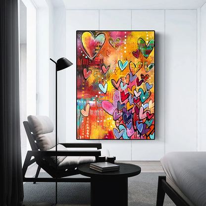 Colorful Graffiti Love Wall Art – Modern Canvas Print