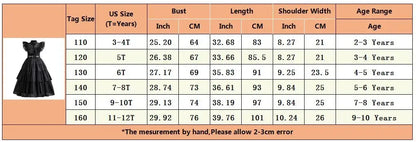 Halloween Hot American TV Series Black Wen. Girl Cosplay Horror Dress Set Easter Party Clothing +Fake hands + Sock Set 3-10Y