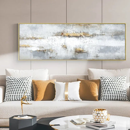 Blue Color Block Abstract Wall Art – Modern Canvas Print