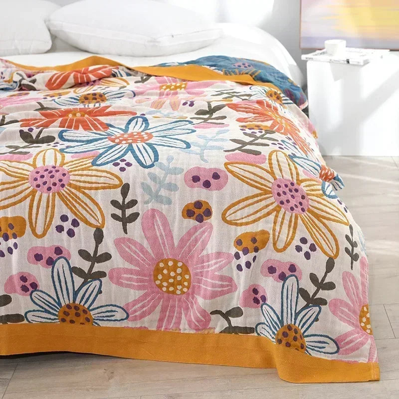 Boho Cotton Throw Blanket – Soft Nordic Bed & Sofa Blanket