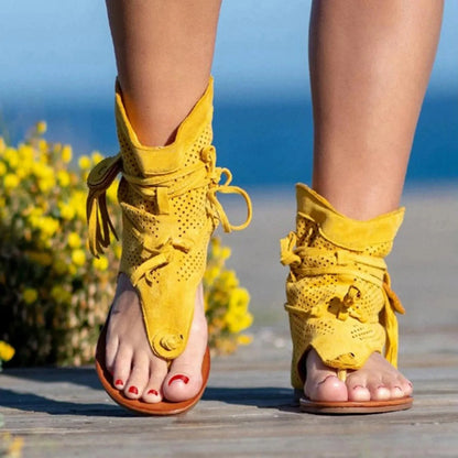 Retro Bohemian Tassel Gladiator Sandals for Women