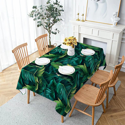 Palm Leaves Tablecloth – Waterproof Dining & Party Cover