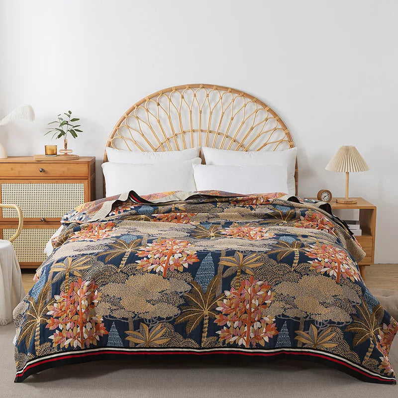 Boho Cotton Throw Blanket – Soft Nordic Bed & Sofa Blanket