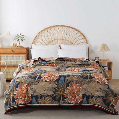 Boho Cotton Throw Blanket – Soft Nordic Bed & Sofa Blanket