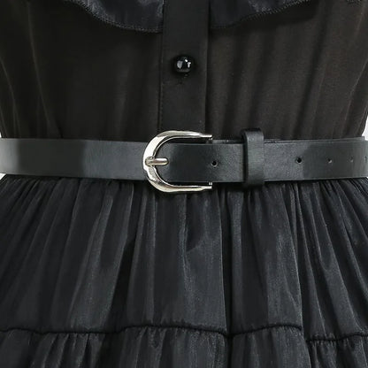 Halloween Hot American TV Series Black Wen. Girl Cosplay Horror Dress Set Easter Party Clothing +Fake hands + Sock Set 3-10Y