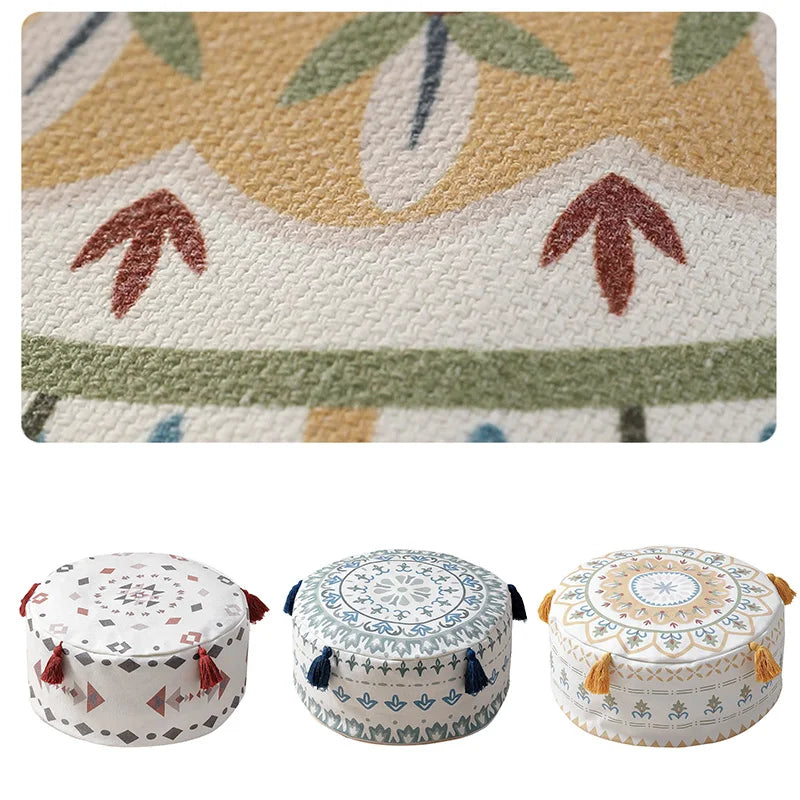 Nordic Geometric Floor Cushion – Futon Pouf Cover