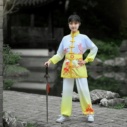 Kung Fu Martial Arts Costumes 2 Piece Set Perform Boy Tai Chi Uniform Children's Sets Outfit Kids Clothes Girls Wushu Baby Suit