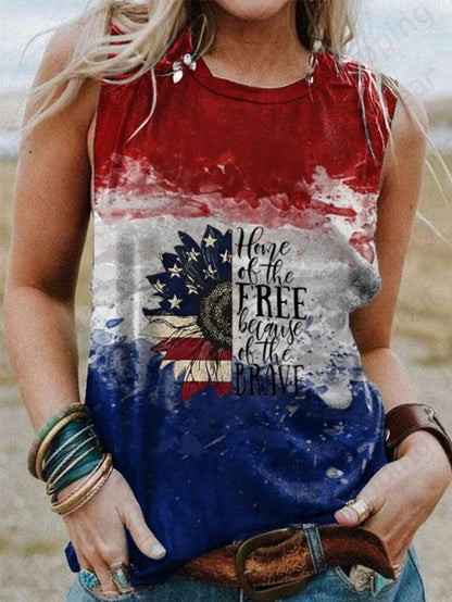Feather Print Tank Tops Women's Fashion Sleeveless Vest Sexy Casual Vintage Tanks Top Casual Crew Neck Tops Womens Clothing 2024